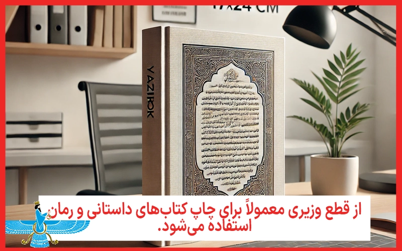 ابعاد کتاب وزیری در مقابسه با کتاب رحلی